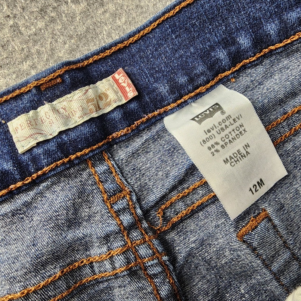 Levi's 512 Perfectly Slimming Bootcut Jeans Dark Wash Womens 12M - Picture 6 of 6